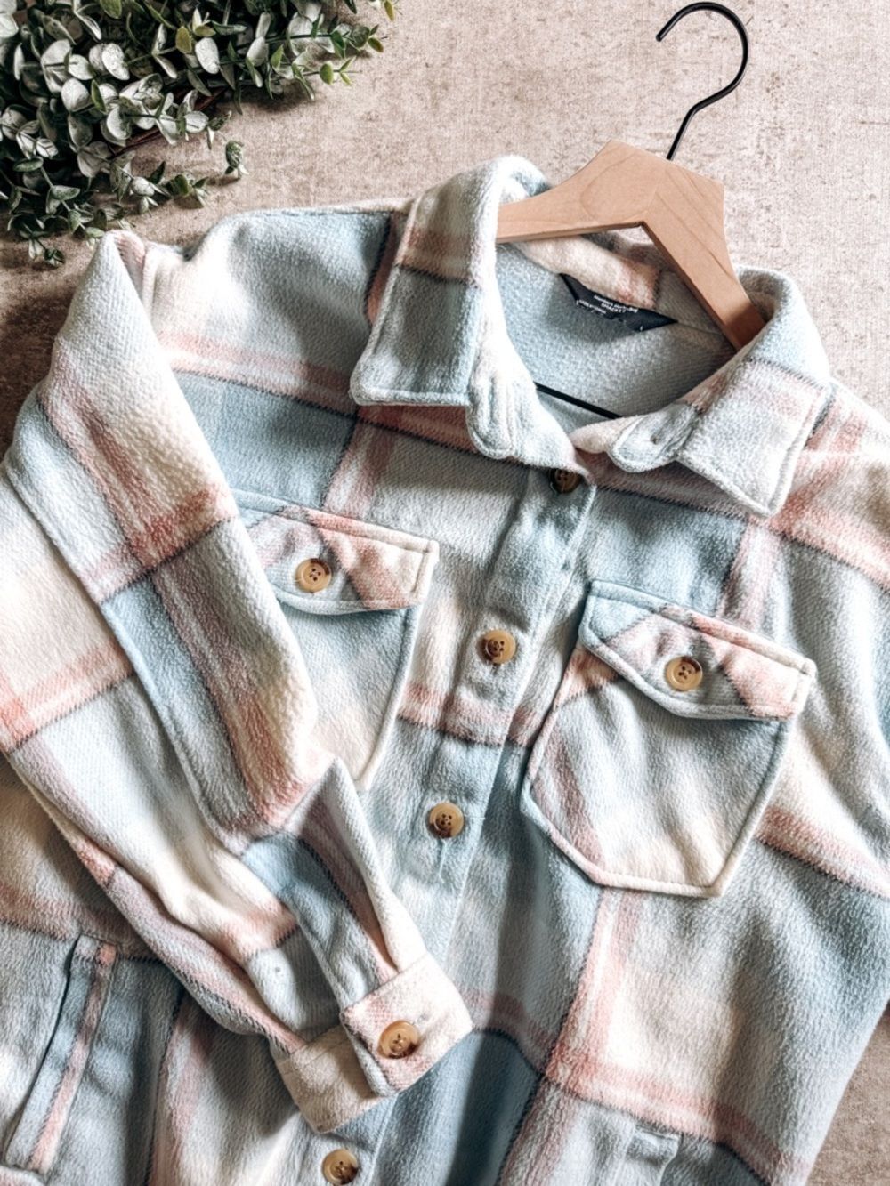Member’s Mark Plaid Shacket Jacket Size L